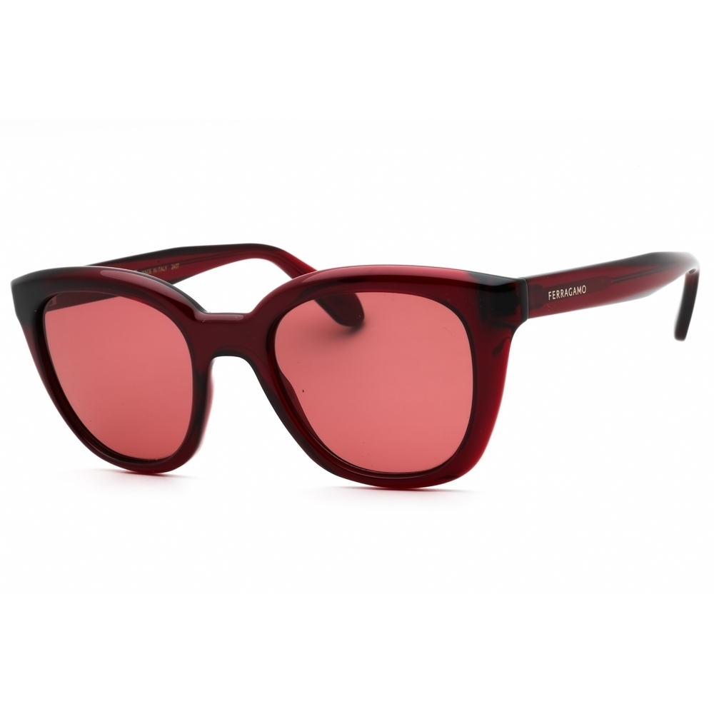 Salvatore Ferragamo SF2000S Sunglasses Transparent Red Rectangle